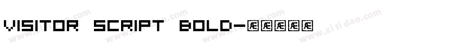 Visitor Script Bold字体转换